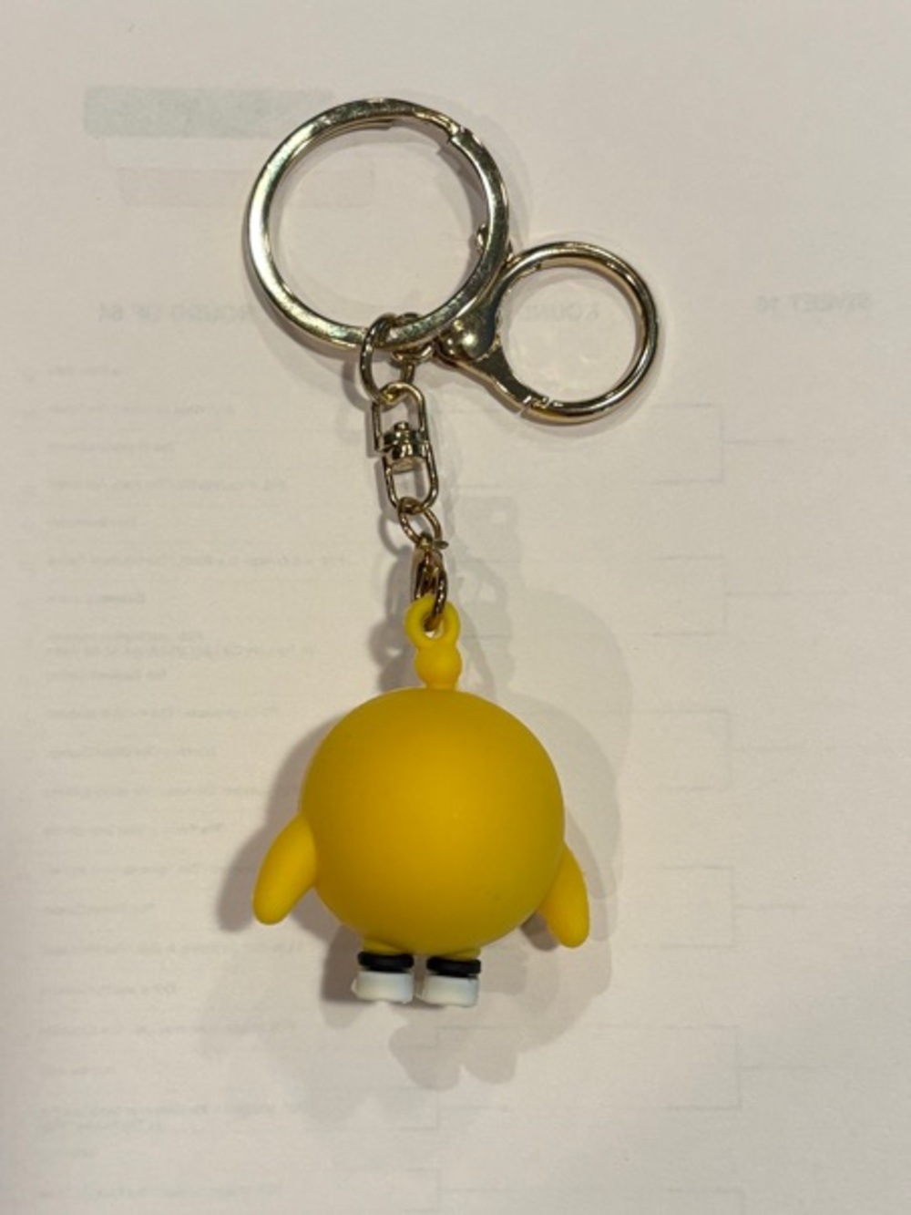 Cute Yellow Character Keychain - Picture 2 of 4